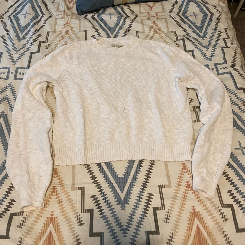White lightweight sweater